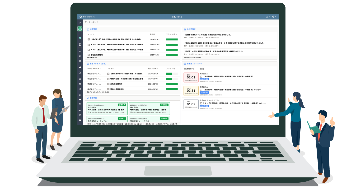 KiteRa Bizの規程アプリケーション